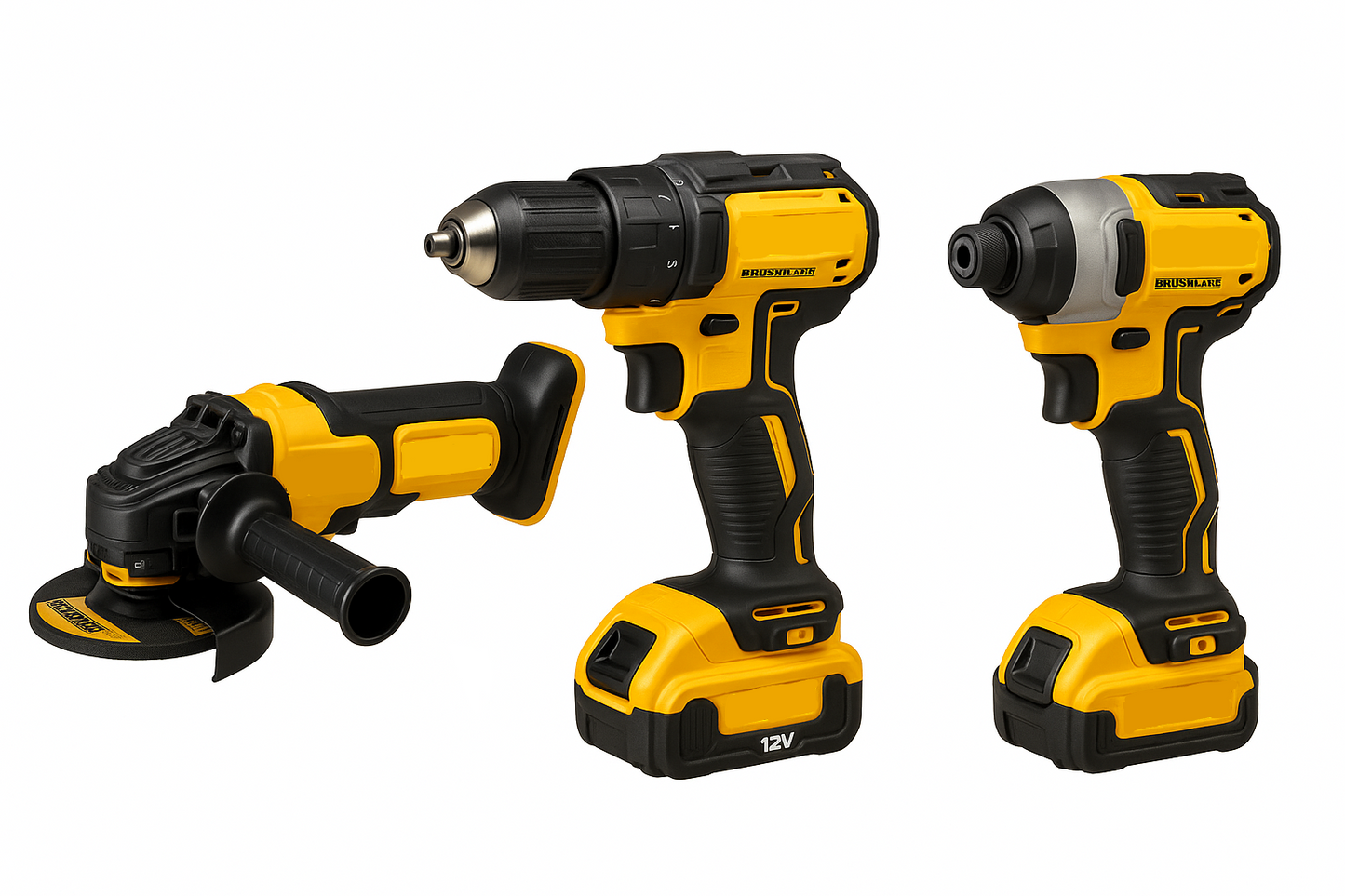 ULTRATOOL 3-IN-1: CORDLESS DRILL + IMPACT DRIVER + ANGLE GRINDER