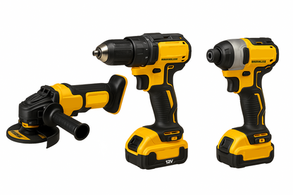 ULTRATOOL 3-IN-1: CORDLESS DRILL + IMPACT DRIVER + ANGLE GRINDER