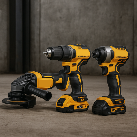 ULTRATOOL 3-IN-1: CORDLESS DRILL + IMPACT DRIVER + ANGLE GRINDER
